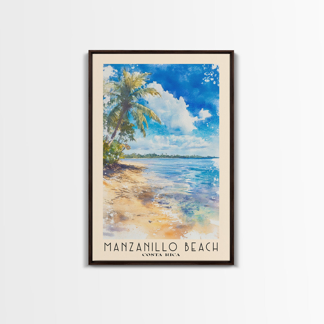 Manzanillo Beach, Costa Rica Watercolor Print, Vacation Gift, Costa Rica Wall Art, Vacation Wall Art, Vacatation Memories, Beach Decor, Beach Or Lakehouse Art