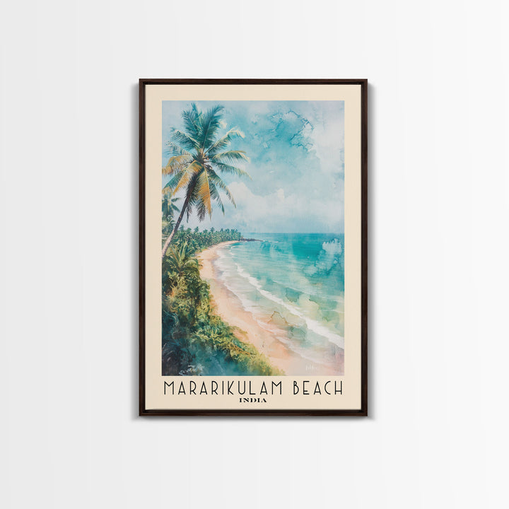 Mararikulam Beach, India Watercolor Print, Vacation Gift, India Wall Art, Vacation Wall Art, Vacatation Memories, Beach Decor, Beach Or Lakehouse Art