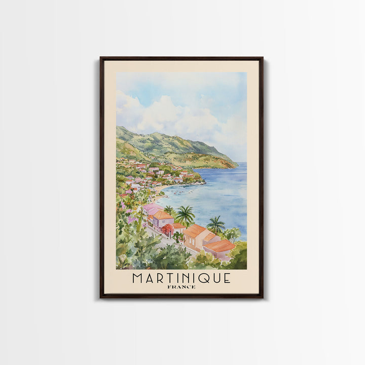 Martinique, France Watercolor Print, Vacation Gift, France Wall Art, Vacation Wall Art, Vacatation Memories, Beach Decor, Beach Or Lakehouse Art