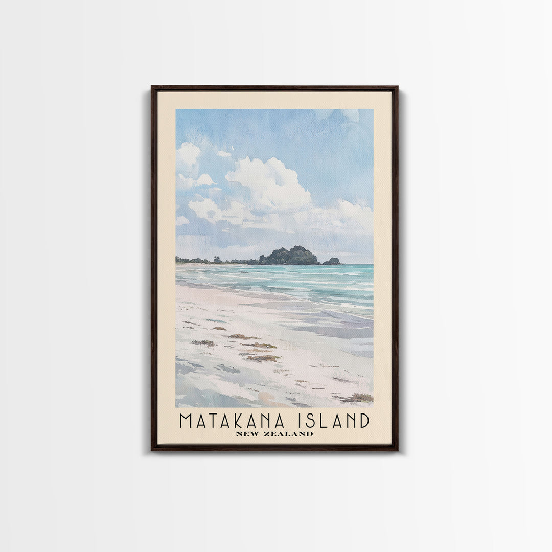 Matakana Island, New Zealand Watercolor Print, Vacation Gift, New Zealand Wall Art, Beach Painting, Beach Decor, Beach Or Lakehouse Art