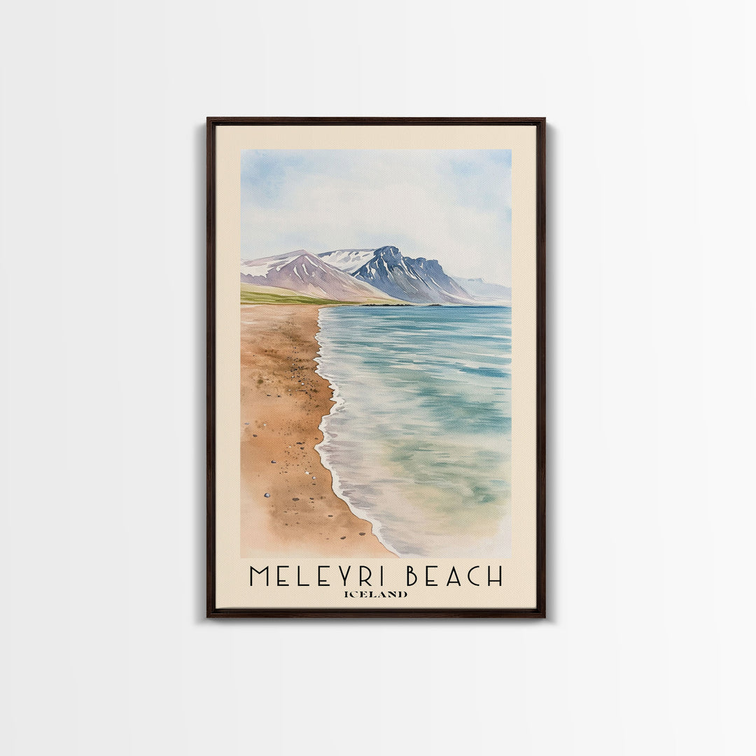 Meleyri Beach, Iceland Watercolor Print, Vacation Gift, Iceland Wall Art, Vacation Wall Art, Vacatation Memories, Beach Decor, Beach Or Lakehouse Art