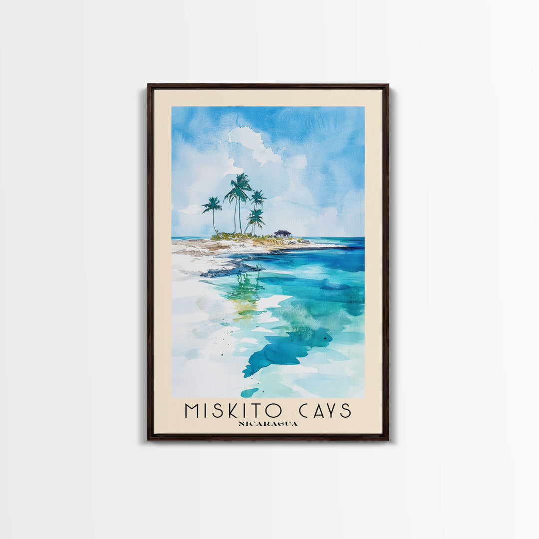 Miskito Cays, Nicaragua Watercolor Print, Vacation Gift, Nicaragua Wall Art, Beach Painting, Beach Decor, Beach Or Lakehouse Art