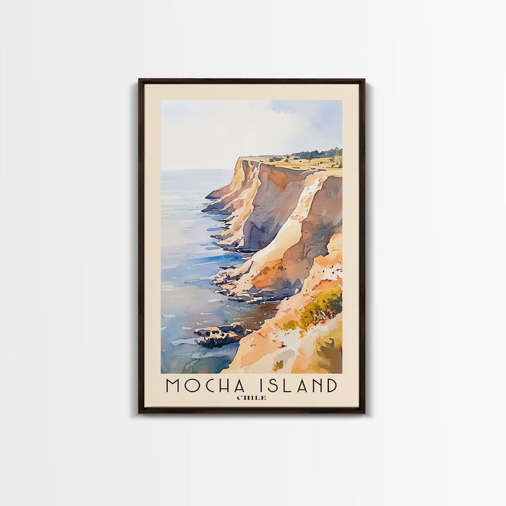 Mocha Island, Chile Watercolor Print, Vacation Gift, Chile Wall Art, Vacation Wall Art, Vacatation Memories, Beach Decor, Beach Or Lakehouse Art