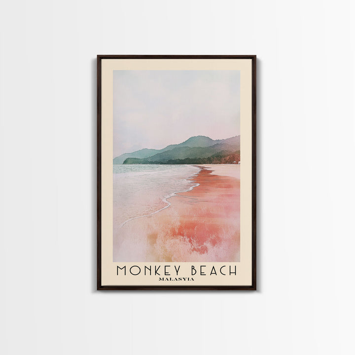 Monkey Beach, Malasyia Watercolor Print, Vacation Gift, Malasyia Wall Art, Vacation Wall Art, Vacatation Memories, Beach Decor, Beach Or Lakehouse Art