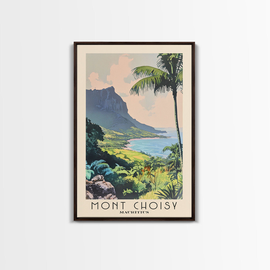 Mont Choisy, Mauritius Watercolor Print, Vacation Gift, Mauritius Wall Art, Beach Painting, Beach Decor, Beach Or Lakehouse Art