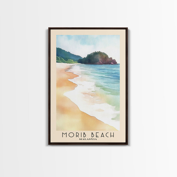 Morib Beach, Malasyia Watercolor Print, Vacation Gift, Malasyia Wall Art, Beach Painting, Beach Decor, Beach Or Lakehouse Art