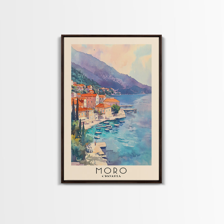 Moro, Croatia Watercolor Beach Print, Vacation Gift, Croatia Wall Art, Beach Painting, Beach Decor, Beach Painting