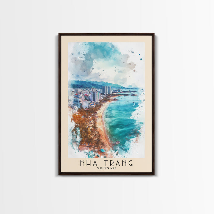 Nha Trang, Vietnam Watercolor Print, Vacation Gift, Vietnam Wall Art, Vacation Wall Art, Vacatation Memories, Beach Decor, Beach Or Lakehouse Art