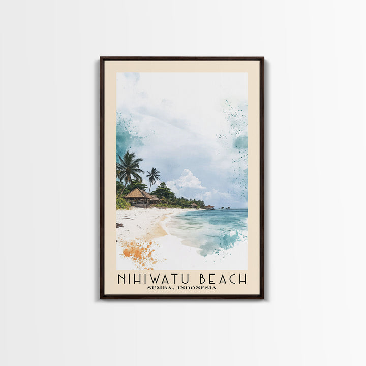 Nihiwatu Beach, Sumba, Indonesia Watercolor Print, Vacation Gift, Sumba, Indonesia Wall Art, Beach Painting, Beach Decor, Beach Or Lakehouse Art