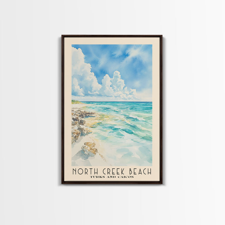 North Creek Beach, Turks and Caicos Watercolor Print, Vacation Gift, Turks and Caicos Wall Art, Beach Painting, Beach Decor, Beach Or Lakehouse Art