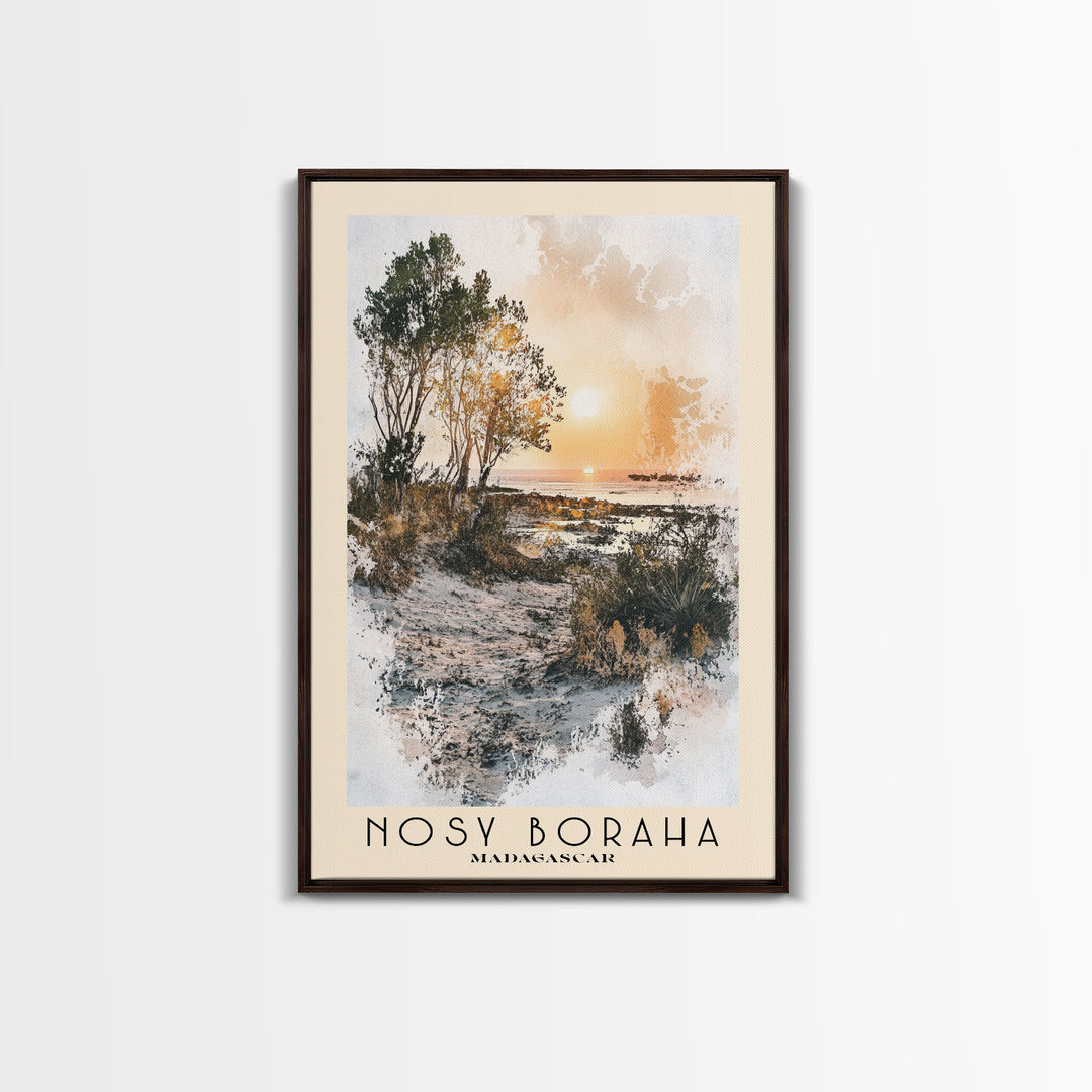 Nosy Boraha, Madagascar Watercolor Print, Vacation Gift, Madagascar Wall Art, Vacation Wall Art, Vacatation Memories, Beach Decor, Beach Or Lakehouse Art