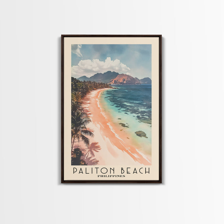 Paliton Beach, Philippines Watercolor Beach Print, Vacation Gift, Philippines Wall Art, Beach Painting, Beach Decor, Beach Painting