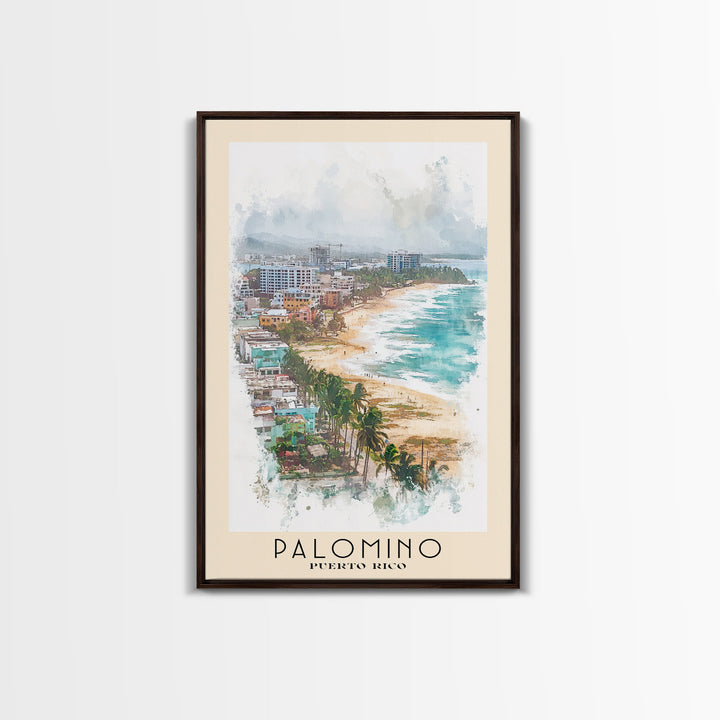 Palomino, Puerto Rico Watercolor Beach Print, Vacation Gift, Puerto Rico Wall Art, Beach Painting, Beach Decor, Beach Painting