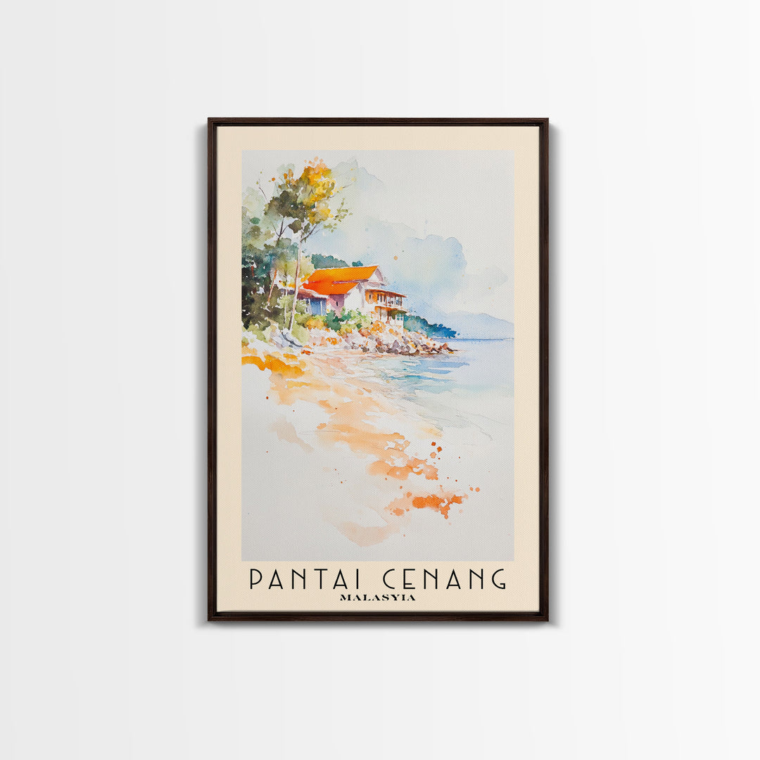 Pantai Cenang, Malasyia Watercolor Beach Print, Vacation Gift, Malasyia Wall Art, Beach Painting, Beach Decor, Beach Painting