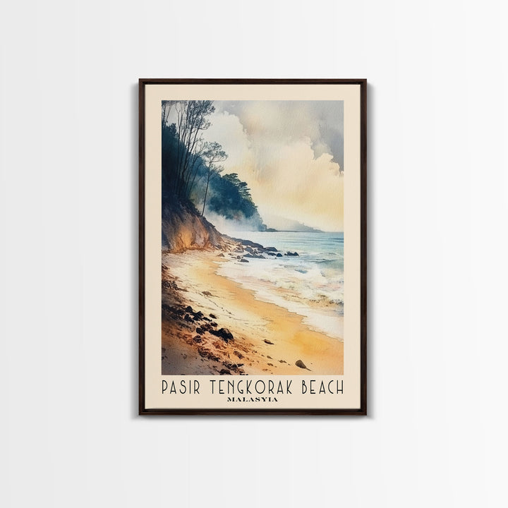 Pasir Tengkorak Beach, Malasyia Watercolor Print, Vacation Gift, Malasyia Wall Art, Vacation Wall Art, Vacatation Memories, Beach Decor, Beach Or Lakehouse Art