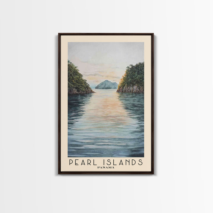 Pearl Islands, Panamá Watercolor Print, Vacation Gift, Panamá Wall Art, Beach Painting, Beach Decor, Beach Or Lakehouse Art