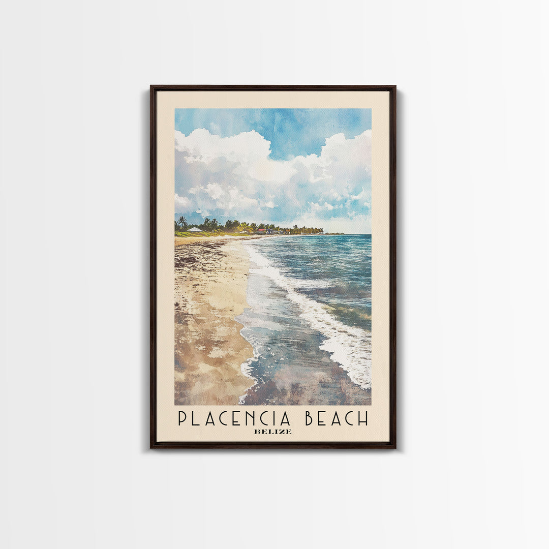 Placencia Beach, Belize Watercolor Print, Vacation Gift, Belize Wall Art, Vacation Wall Art, Vacatation Memories, Beach Decor, Beach Or Lakehouse Art