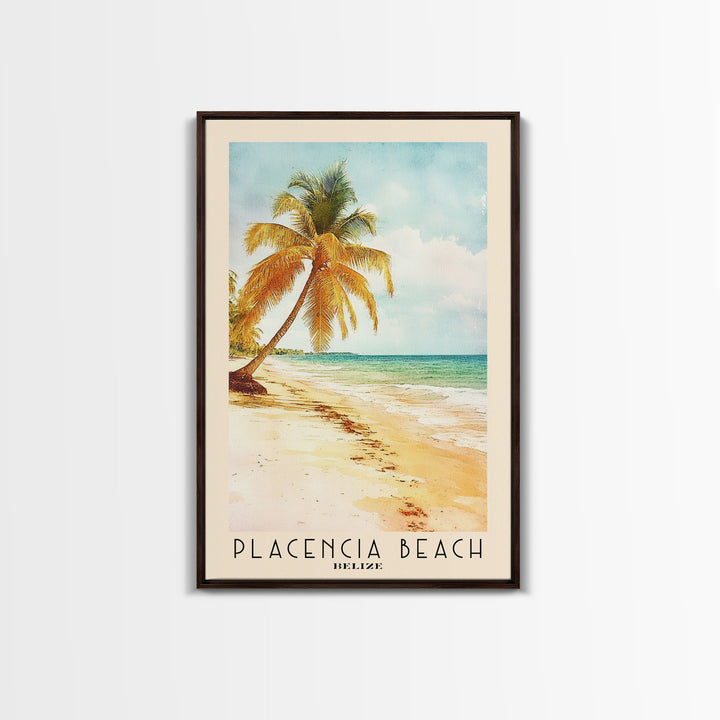 Placencia Beach, Belize Watercolor Print, Vacation Gift, Belize Wall Art, Beach Painting, Beach Decor, Beach Or Lakehouse Art