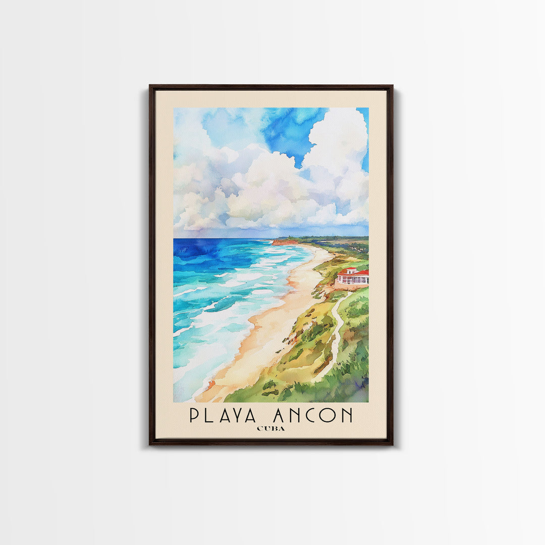 Playa Ancon, Cuba Watercolor Print, Vacation Gift, Cuba Wall Art, Beach Painting, Beach Decor, Beach Or Lakehouse Art