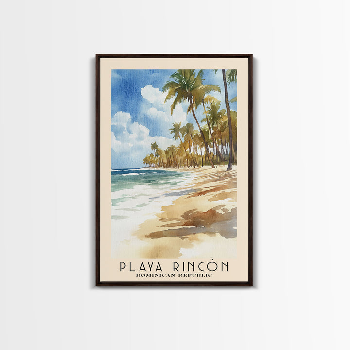 Playa Rincón, Dominican Republic Watercolor Print, Vacation Gift, Dominican Republic Wall Art, Vacation Wall Art, Vacatation Memories, Beach Decor, Beach Or Lakehouse Art