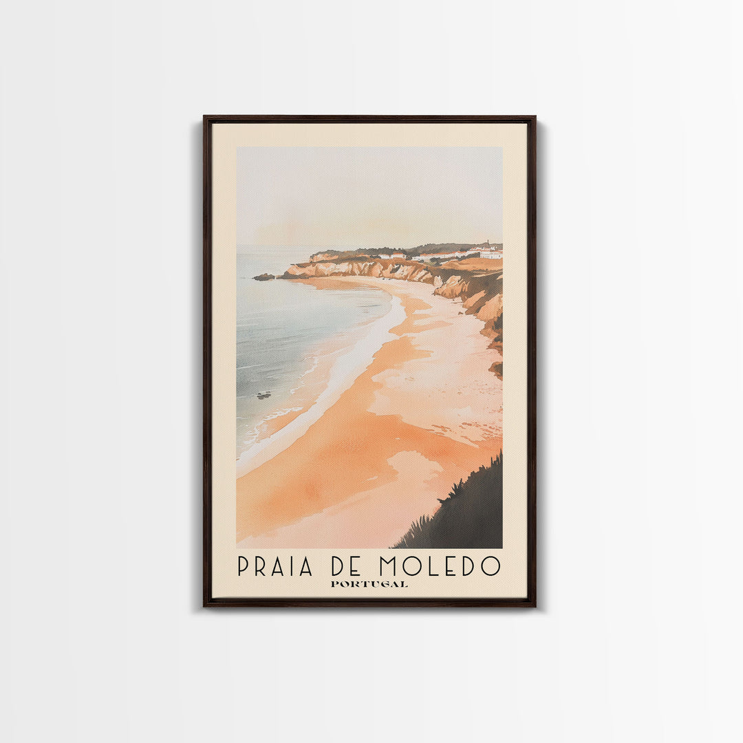 Praia de Moledo, Portugal Watercolor Beach Print, Vacation Gift, Portugal Wall Art, Beach Painting, Beach Decor, Beach Painting