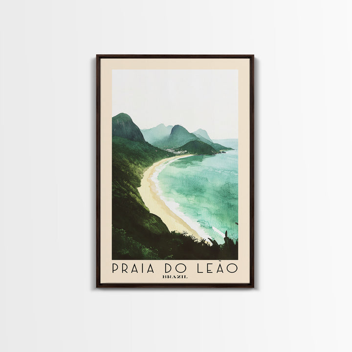 Praia do Leão, Brazil Watercolor Print, Vacation Gift, Brazil Wall Art, Beach Painting, Beach Decor, Beach Or Lakehouse Art