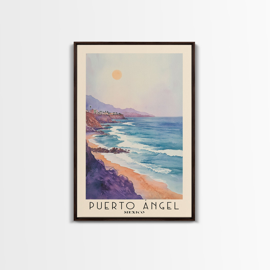 Puerto Ángel, Mexico Watercolor Print, Vacation Gift, Mexico Wall Art, Beach Painting, Beach Decor, Beach Or Lakehouse Art