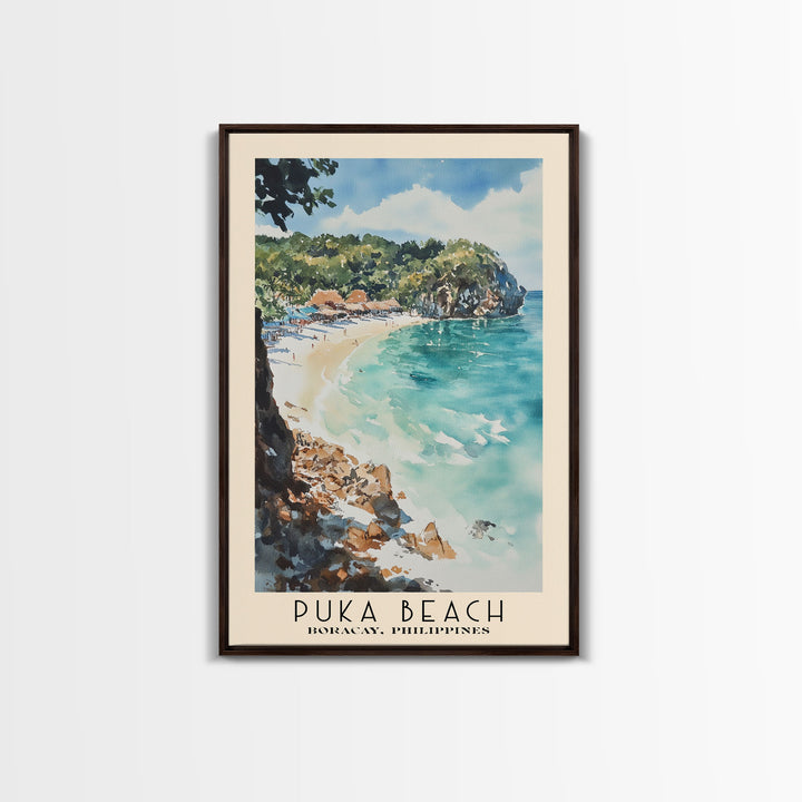 Puka Beach, Boracay, Philippines Watercolor Print, Vacation Gift, Boracay, Philippines Wall Art, Beach Painting, Beach Decor, Beach Or Lakehouse Art