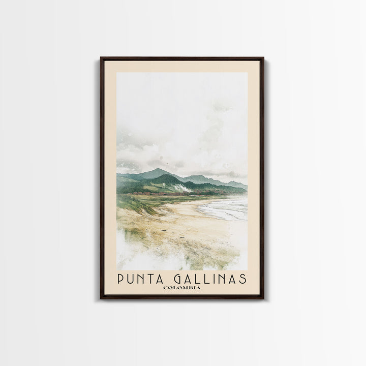 Punta Gallinas, Colombia Watercolor Print, Vacation Gift, Colombia Wall Art, Beach Painting, Beach Decor, Beach Or Lakehouse Art