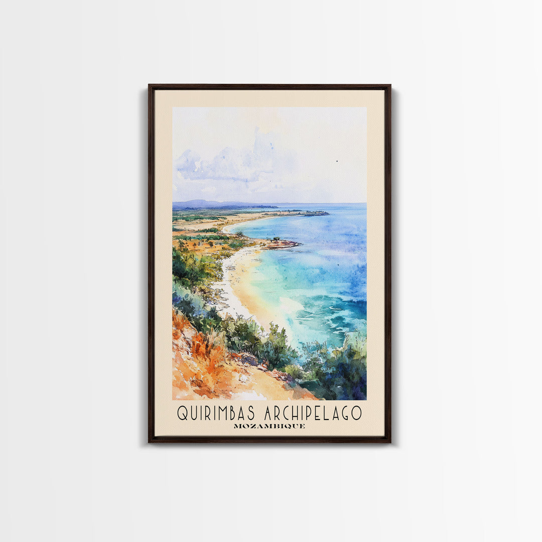 Quirimbas Archipelago, Mozambique Watercolor Beach Print, Vacation Gift, Mozambique Wall Art, Beach Painting, Beach Decor, Beach Painting