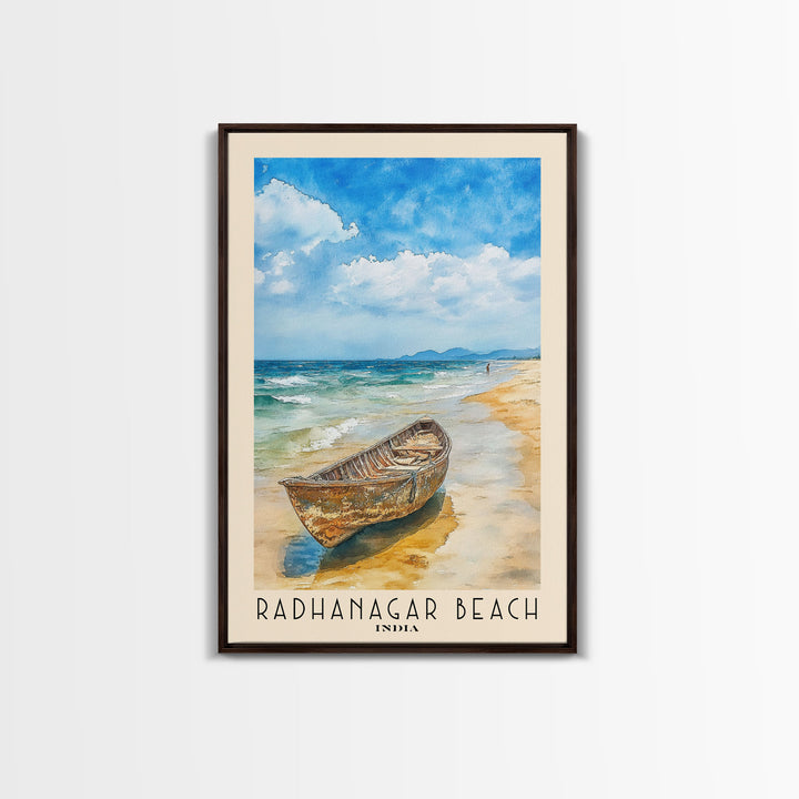 Radhanagar Beach, India Watercolor Print, Vacation Gift, India Wall Art, Beach Painting, Beach Decor, Beach Or Lakehouse Art