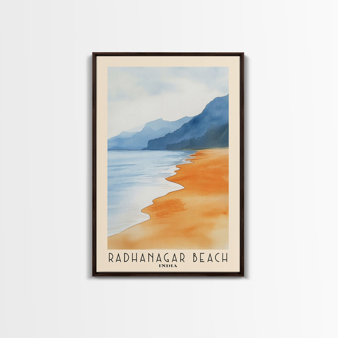 Radhanagar Beach, India Watercolor Beach Print, Vacation Gift, India Wall Art, Beach Painting, Beach Decor, Beach Painting