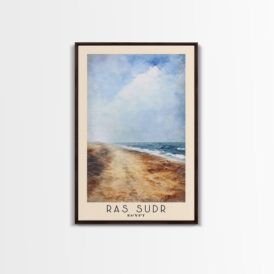 Ras Sudr, Egypt Watercolor Print, Vacation Gift, Egypt Wall Art, Vacation Wall Art, Vacatation Memories, Beach Decor, Beach Or Lakehouse Art