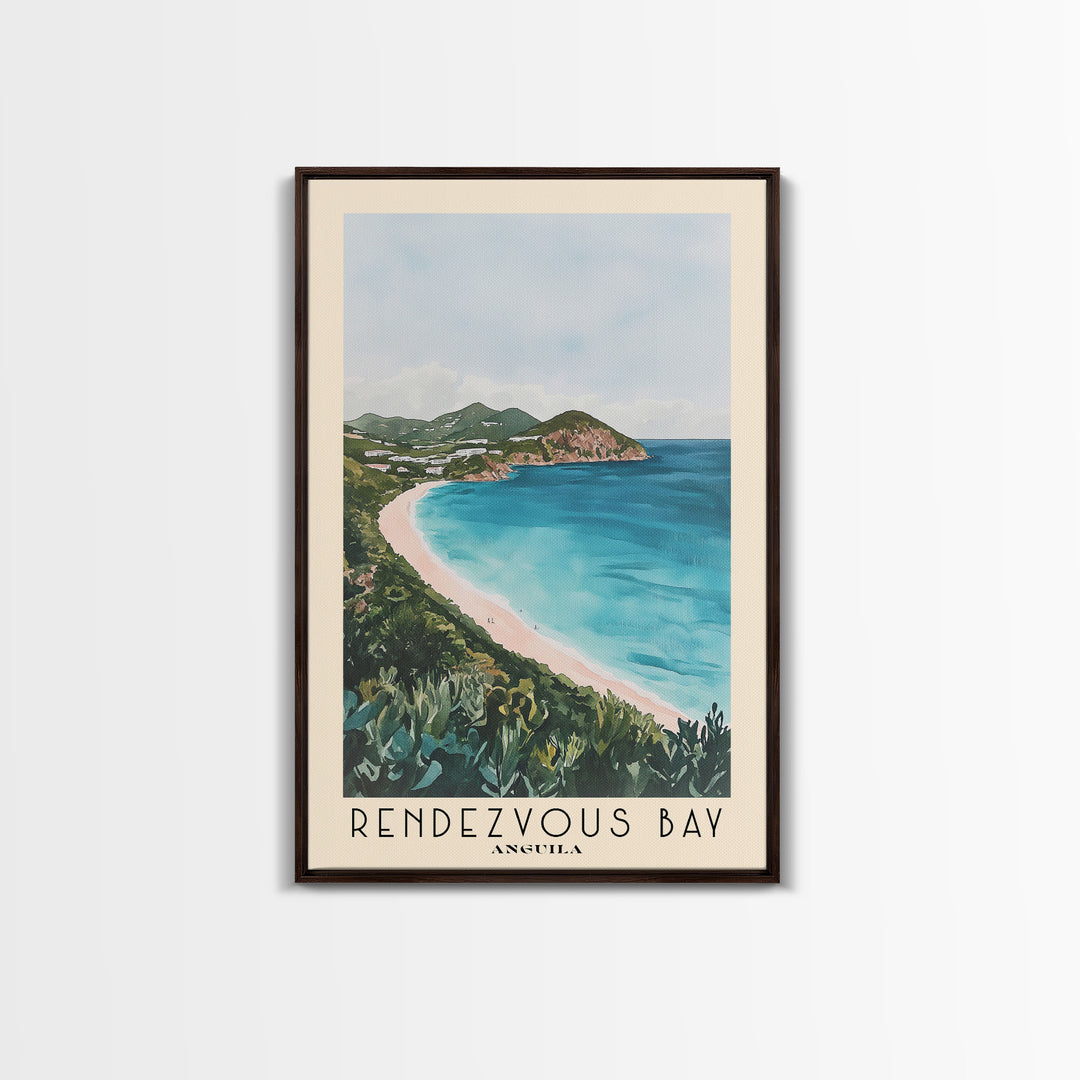 Rendezvous Bay, Anguila Watercolor Print, Vacation Gift, Anguila Wall Art, Beach Painting, Beach Decor, Beach Or Lakehouse Art