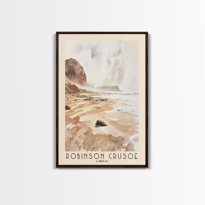 Robinson Crusoe, Chile Watercolor Print, Vacation Gift, Chile Wall Art, Vacation Wall Art, Vacatation Memories, Beach Decor, Beach Or Lakehouse Art