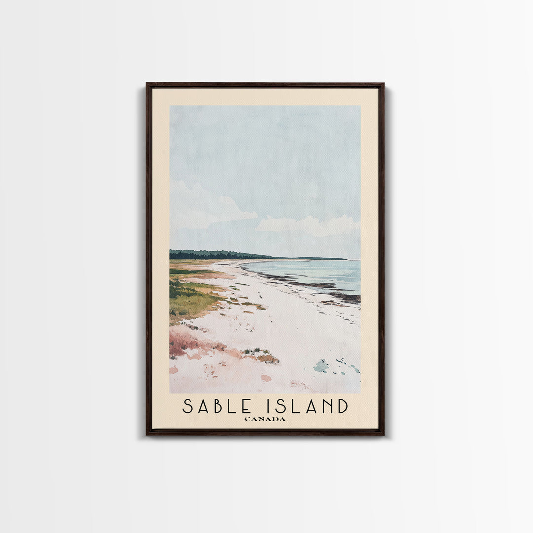 Sable Island, Canada Watercolor Print, Vacation Gift, Canada Wall Art, Beach Painting, Beach Decor, Beach Or Lakehouse Art