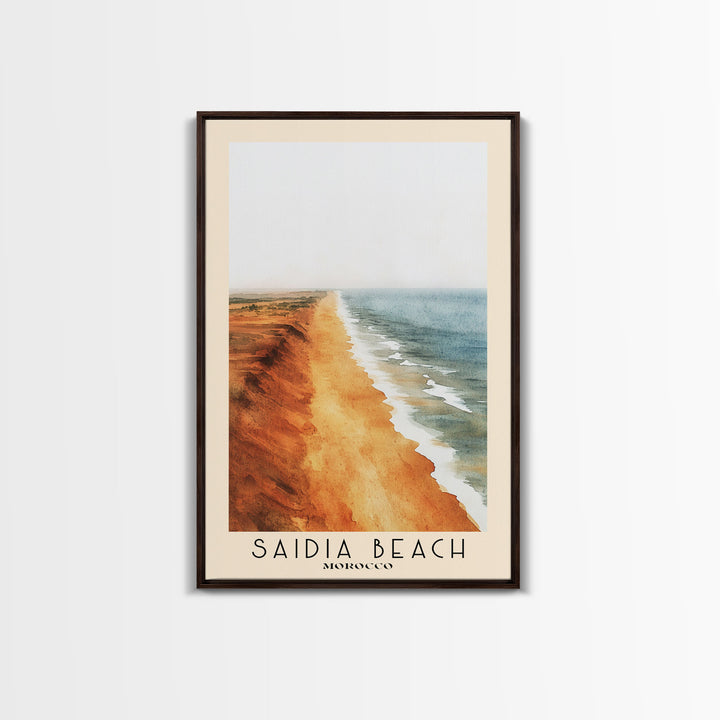 Saidia Beach, Morocco Watercolor Print, Vacation Gift, Morocco Wall Art, Vacation Wall Art, Vacatation Memories, Beach Decor, Beach Or Lakehouse Art