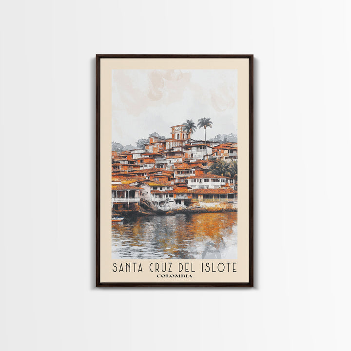 Santa Cruz del Islote, Colombia Watercolor Print, Vacation Gift, Colombia Wall Art, Vacation Wall Art, Vacatation Memories, Beach Decor, Beach Or Lakehouse Art