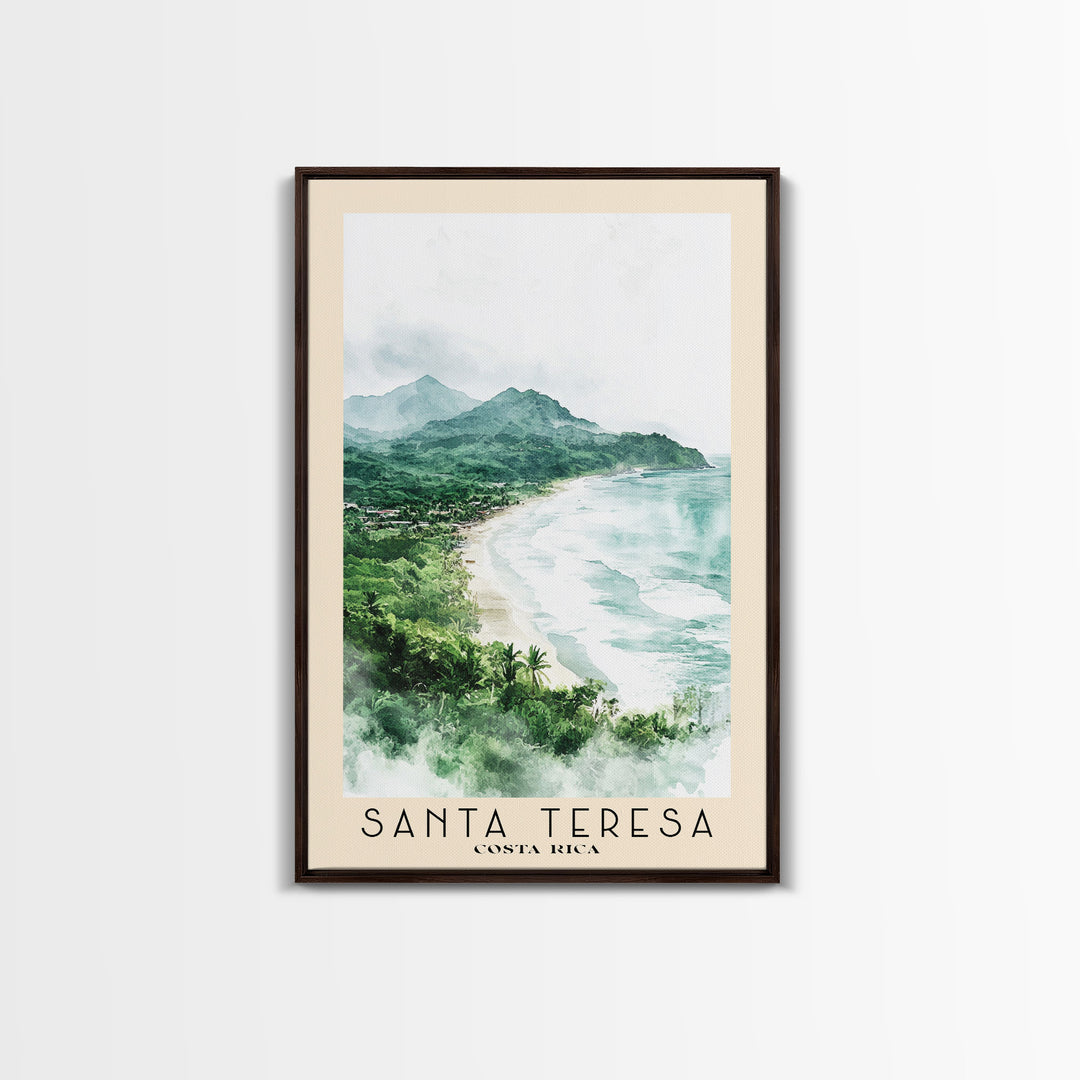 Santa Teresa, Costa Rica Watercolor Print, Vacation Gift, Costa Rica Wall Art, Vacation Wall Art, Vacatation Memories, Beach Decor, Beach Or Lakehouse Art