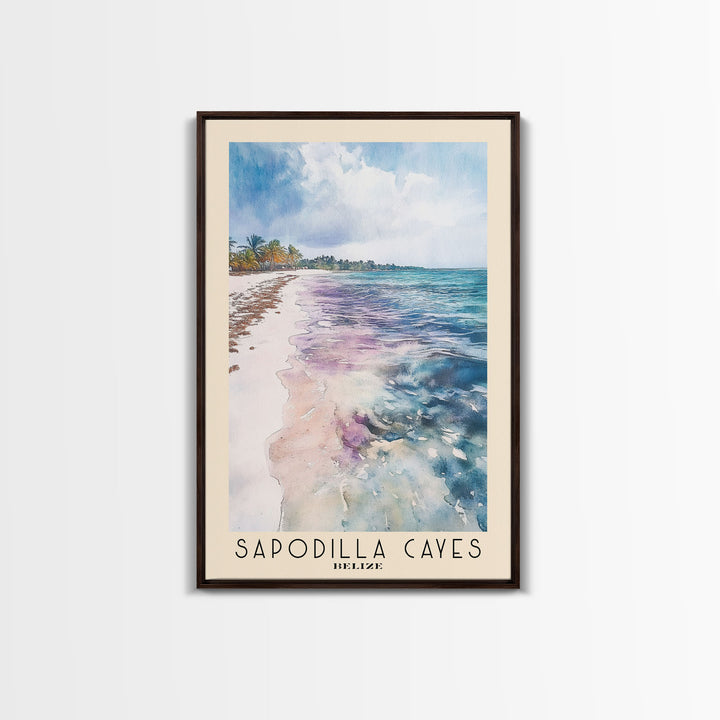 Sapodilla Cayes, Belize Watercolor Print, Vacation Gift, Belize Wall Art, Beach Painting, Beach Decor, Beach Or Lakehouse Art