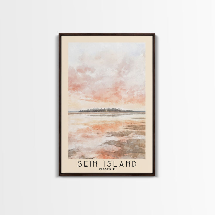 Sein Island, France Watercolor Print, Vacation Gift, France Wall Art, Vacation Wall Art, Vacatation Memories, Beach Decor, Beach Or Lakehouse Art