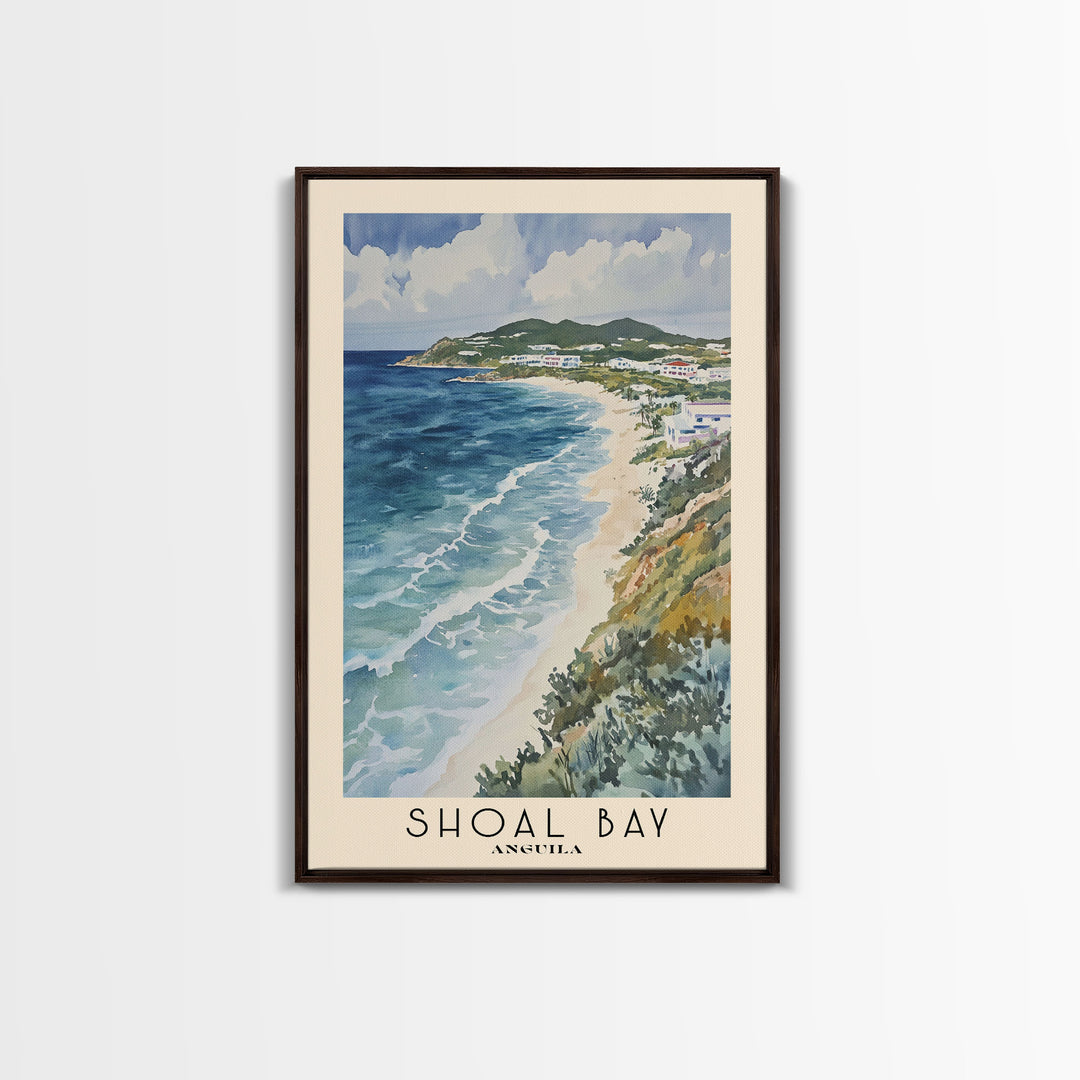 Shoal Bay, Anguila Watercolor Beach Print, Vacation Gift, Anguila Wall Art, Beach Painting, Beach Decor, Beach Painting