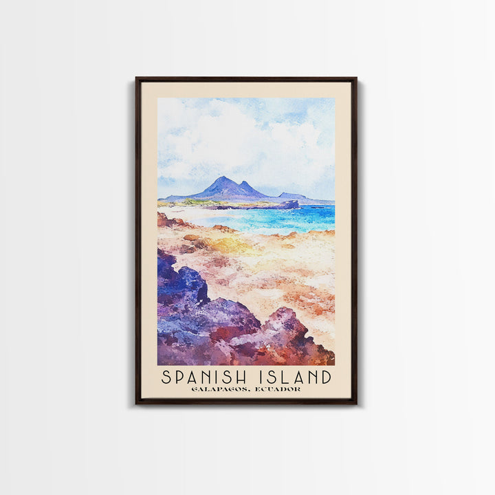 Spanish Island, Galapagos, Ecuador Watercolor Print, Vacation Gift, Galapagos, Ecuador Wall Art, Vacation Wall Art, Vacatation Memories, Beach Decor, Beach Or Lakehouse Art