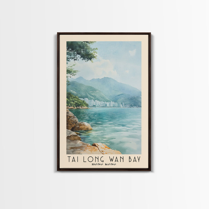 Tai Long Wan Bay, Hong Kong Watercolor Print, Vacation Gift, Hong Kong Wall Art, Beach Painting, Beach Decor, Beach Or Lakehouse Art