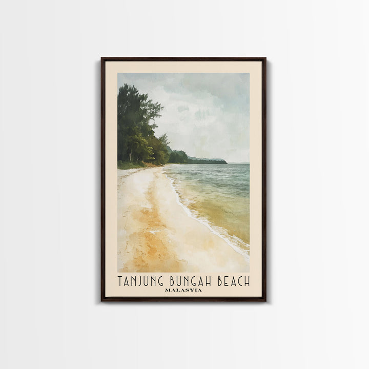 Tanjung Bungah Beach, Malasyia Watercolor Print, Vacation Gift, Malasyia Wall Art, Beach Painting, Beach Decor, Beach Or Lakehouse Art