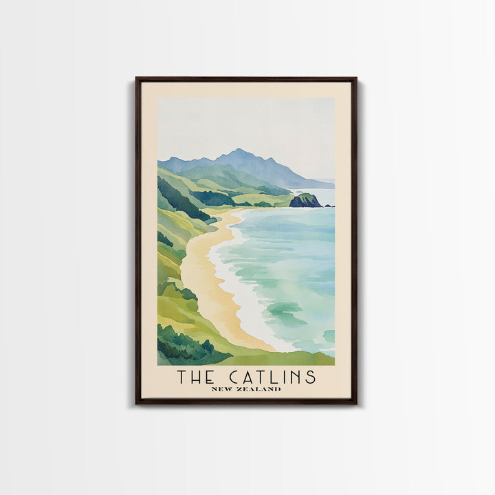 The Catlins, New Zealand Watercolor Print, Vacation Gift, New Zealand Wall Art, Beach Painting, Beach Decor, Beach Or Lakehouse Art