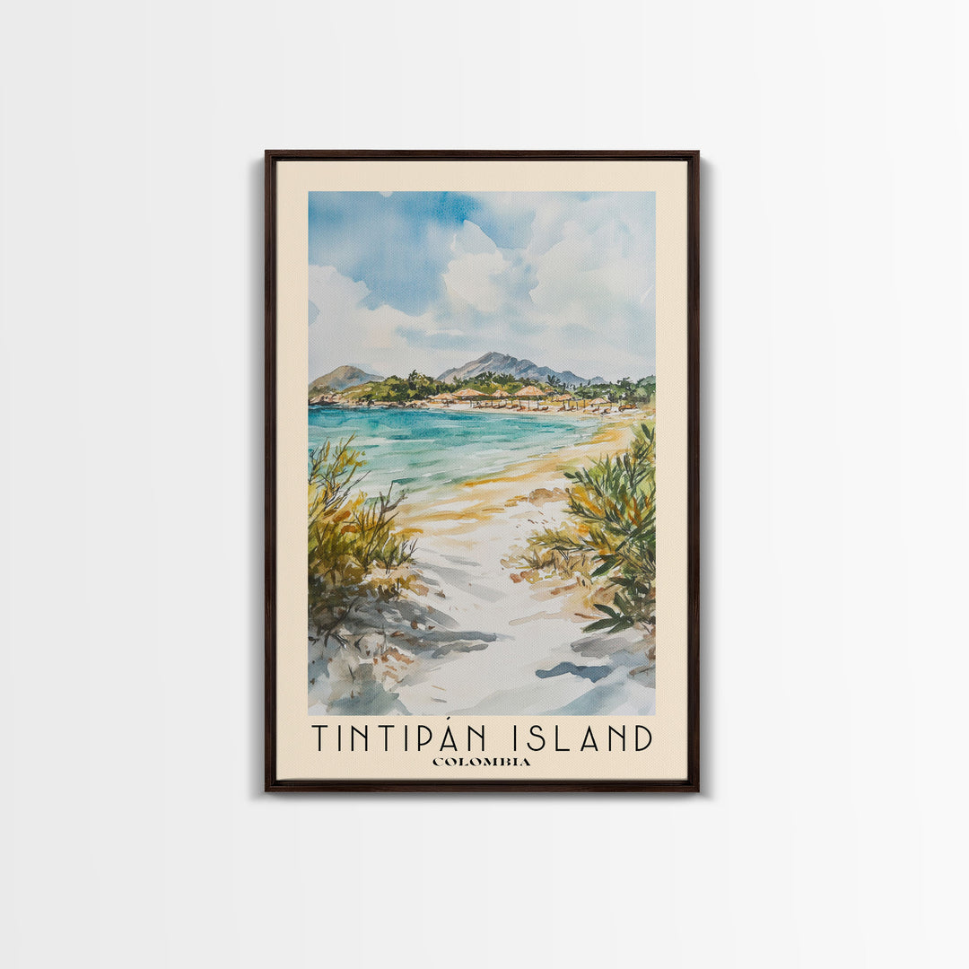 Tintipán Island, Colombia Watercolor Print, Vacation Gift, Colombia Wall Art, Vacation Wall Art, Vacatation Memories, Beach Decor, Beach Or Lakehouse Art