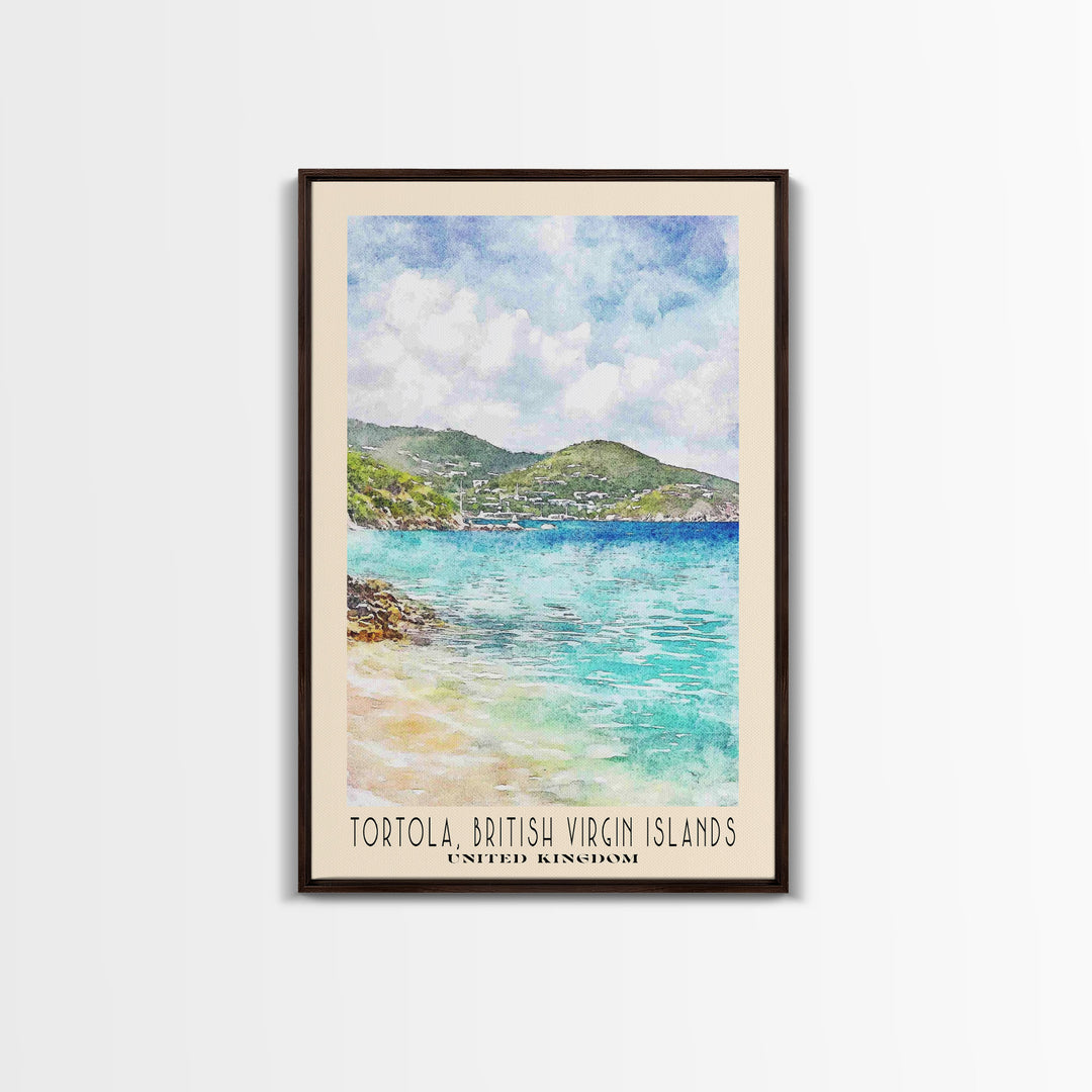 Tortola, British Virgin Islands , United Kingdom Watercolor Print, Vacation Gift, United Kingdom Wall Art, Beach Painting, Beach Decor, Beach Or Lakehouse Art