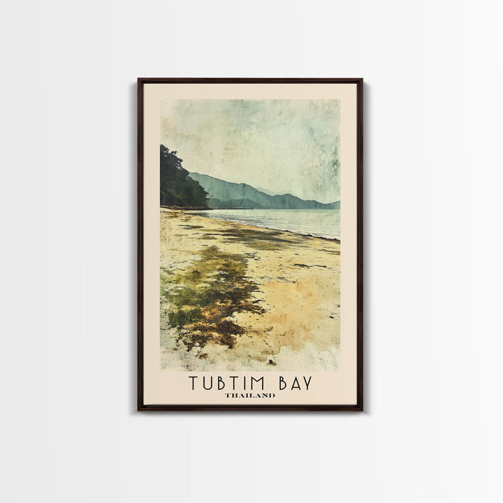 Tubtim Bay, Thailand Watercolor Beach Print, Vacation Gift, Thailand Wall Art, Beach Painting, Beach Decor, Beach Painting