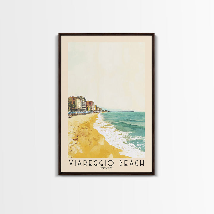 Viareggio Beach, Italy Watercolor Beach Print, Vacation Gift, Italy Wall Art, Beach Painting, Beach Decor, Beach Painting